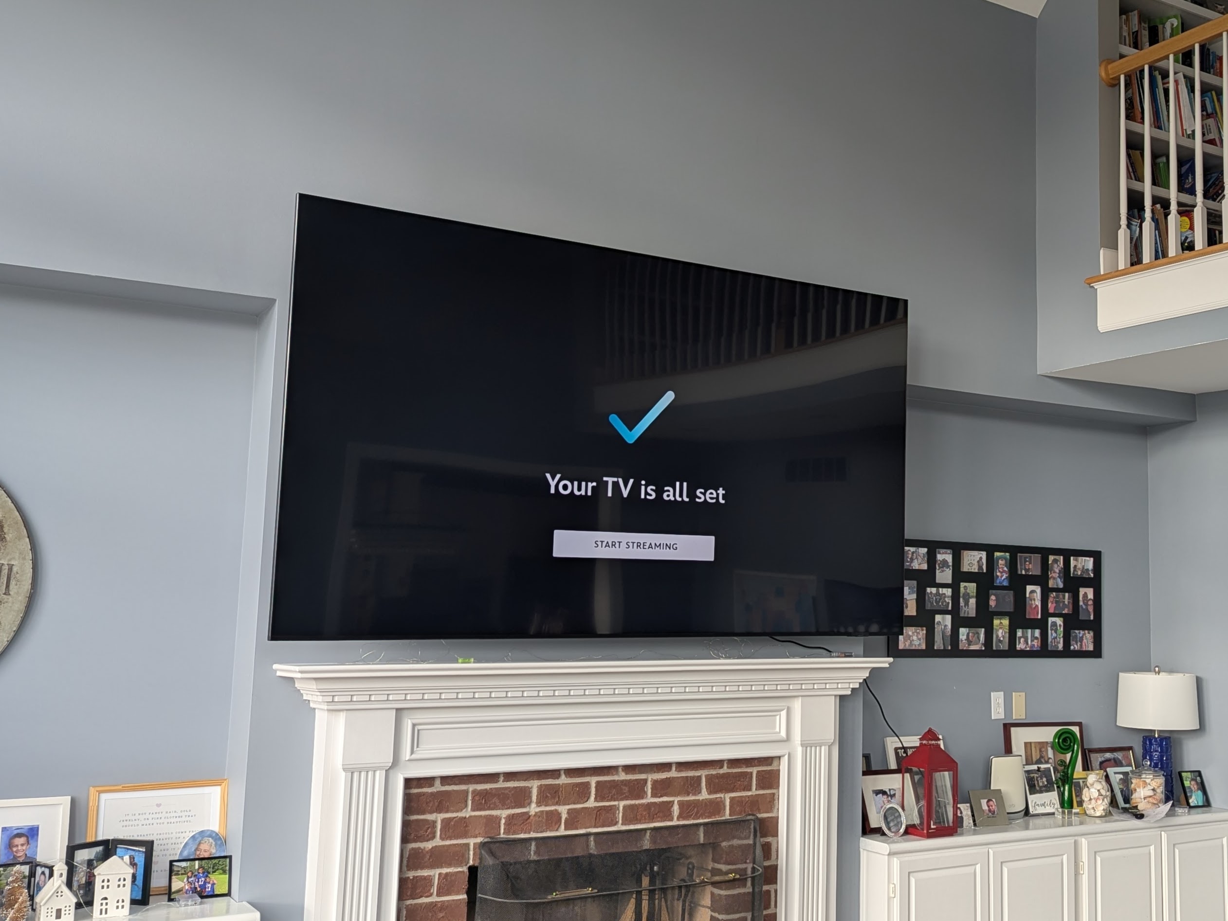 Pittsford NY TV Mounting above Fireplace